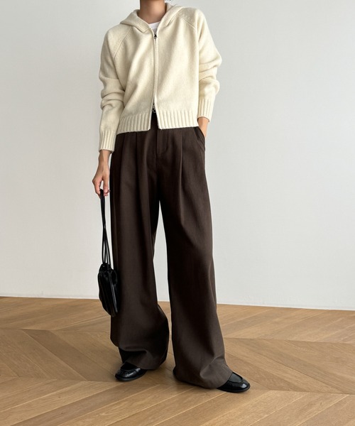 「CANAL JEAN」 ニットカーディガン ONE SIZE レッド レディース_画像4