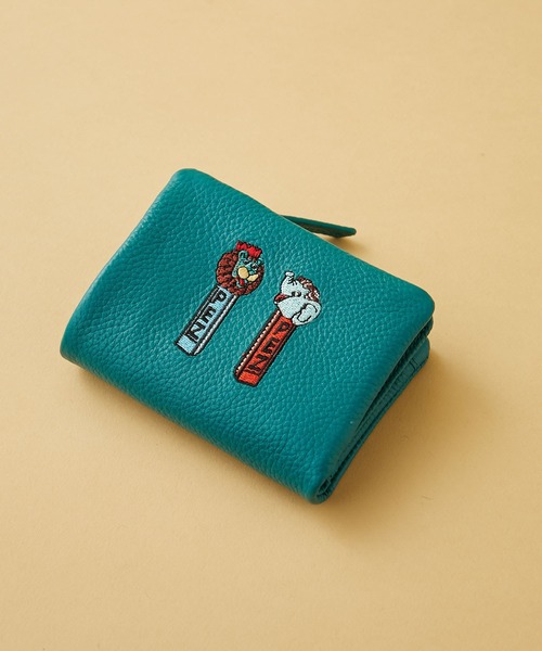 PEZ(ペッツ)× earコラボ ターコイズ ブルー　二つ折り財布 ear PAPILLONNER 「ear PAPILLONNER」 財布「PEZコラボ」 FREE
