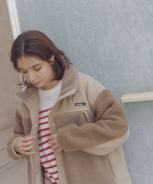 niko and…（ニコアンド） ブルゾン LARGE ベージュ レディース