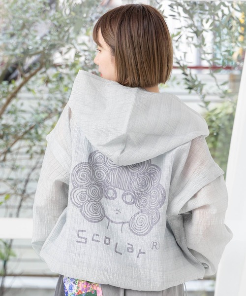 ScoLar パーカー 151666：スカラーちゃんプリント 2WAYシアー