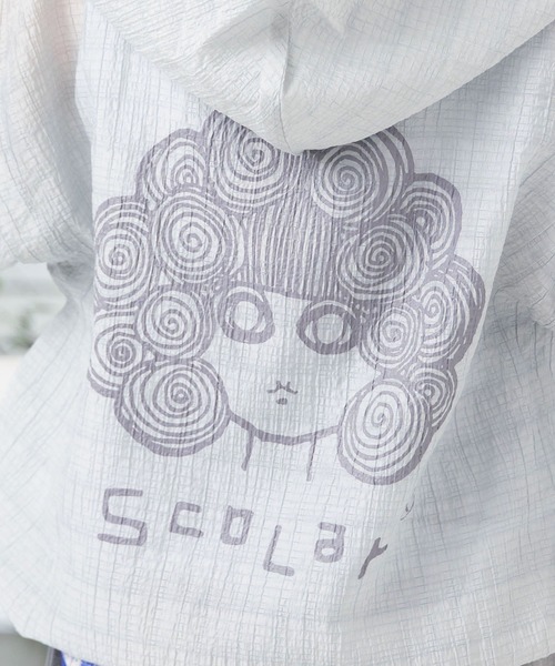 【スカラー】スカラ子ちゃん 総柄 プリント ジップ パーカー M 黒×カラフル ScoLar - 【スカラー】スカラ子ちゃん 総柄 プリント ジップ