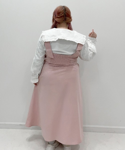 DearMyLoveRose ジャンパースカート 「4L~6L」トレンチ風ジャンスカ