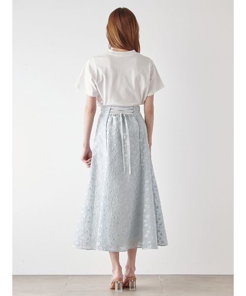snidel フラワージャガードスカート SNIDEL ＼SALE60%OFF+2点購入で10%OFFクーポン有／即日発送
