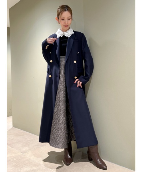 snidel ネイビー　ショートコート アンタイトル UNTITLED ウール2WAYショートコート （ネイビー(094