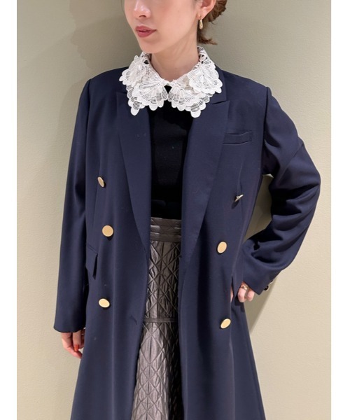 snidel ネイビー　ショートコート SNIDEL（スナイデル）の「ウールショートPコート（その他アウター