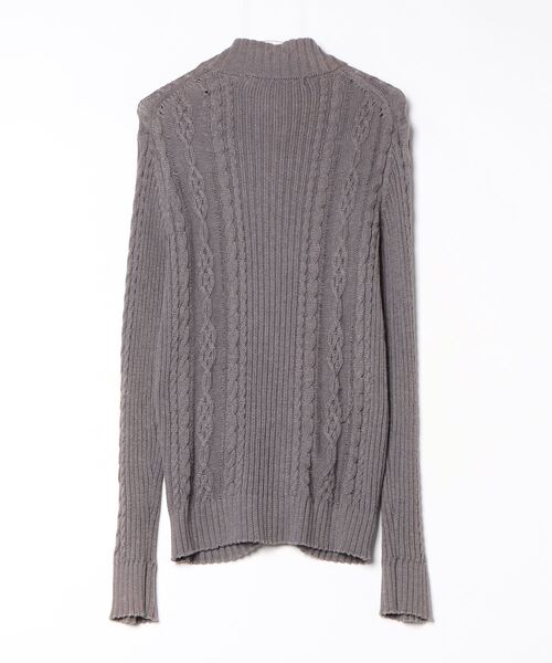 「SCHLUSSEL」 ニットカーディガン 2 グレー メンズ_画像2