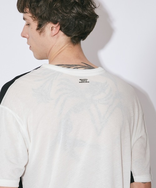 beautiful people カットソー　新品 beautiful people tシャツ ビューティフルピープル flip sheer