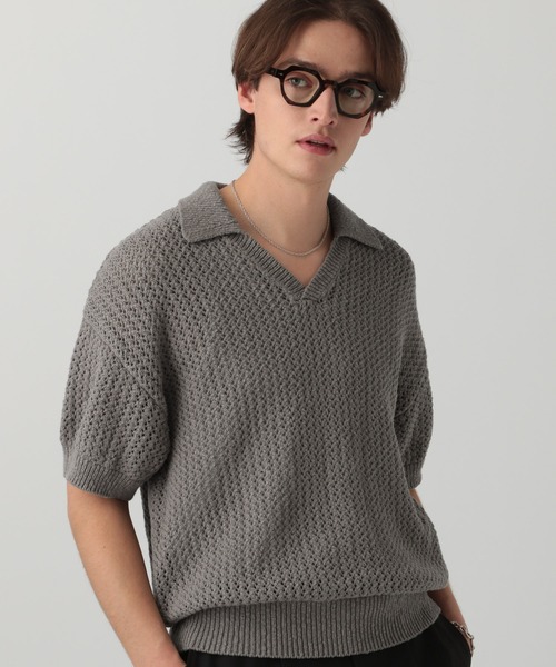 【LMC】★メッシュニットポロシャツ★ LMC】MESH KNIT POLO SHIRT / エルエムシー メッシュ ニット