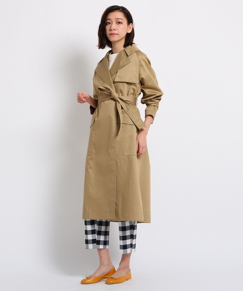 「DRESSTERIOR」 トレンチコート 36 アイボリー レディース