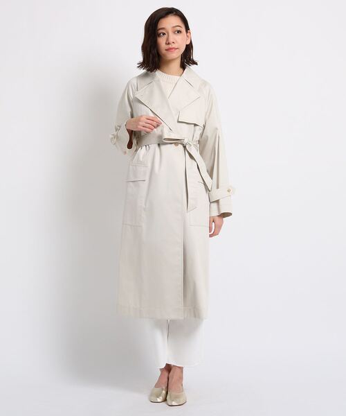 「DRESSTERIOR」 トレンチコート 36 アイボリー レディース