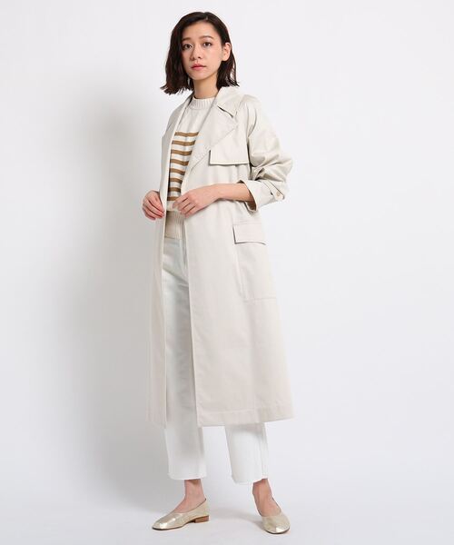 「DRESSTERIOR」 トレンチコート 36 アイボリー レディース