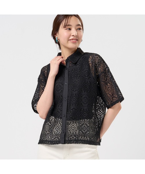 レース模様 ブラック 長袖Tシャツ 楽天市場】＼スーパーSALE 先行SALE☆クーポン利用で10%Off!／総