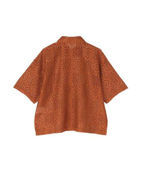 BRICK HOUSE by TOKYO SHIRT ブラウス シャツ 夏 クロシェ風 レース