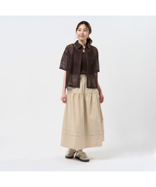 BRICK HOUSE by TOKYO SHIRT ブラウス シャツ 夏 クロシェ風 レース