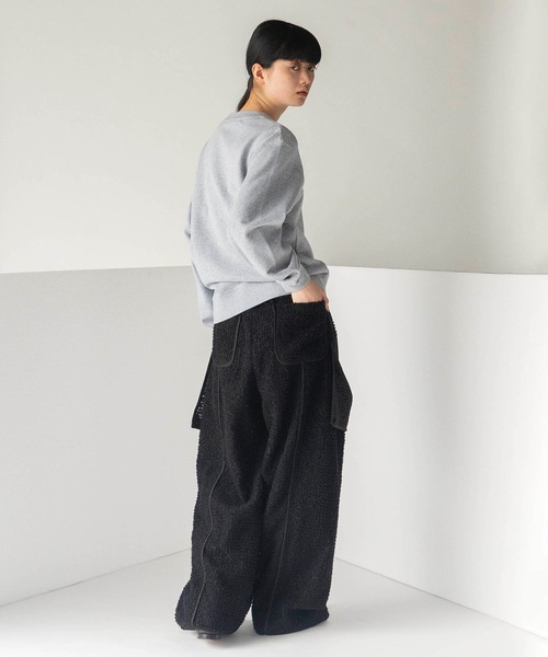 mintdesigns ミントデザインズ ロゴ　ストーン　パンツ 黒 サイズ2 mintdesigns（ミントデザインズ） ワイドパンツ パンツ FEATHER LACE