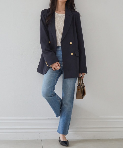 RANAN（ラナン） ジャケット テーラードジャケット 「洗える」ゴールド