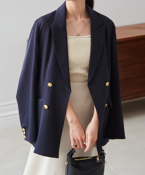 RANAN（ラナン） ジャケット テーラードジャケット 「洗える」ゴールド