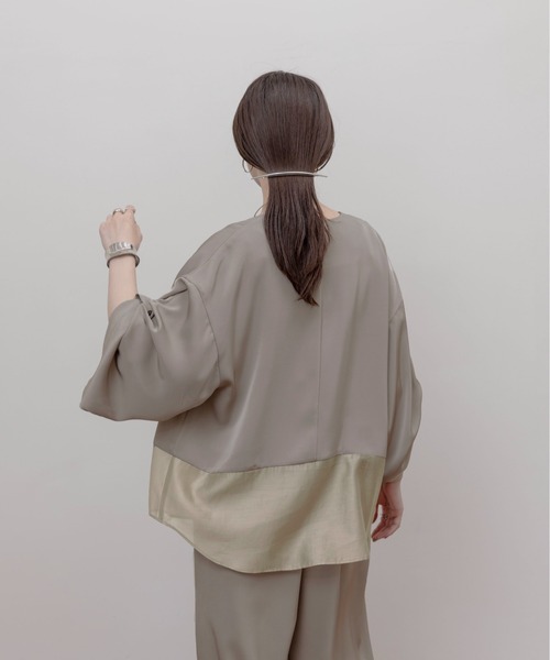 Eimee Law セットアップ ヘムシアーノーカラーブラウス