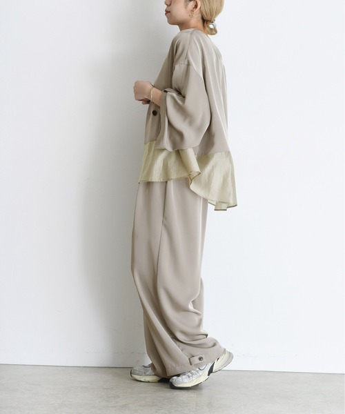 Eimee Law セットアップ ヘムシアーノーカラーブラウス