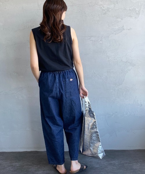 「DANTON」 デニムパンツ 36 ダークインディゴブルー レディース_画像5