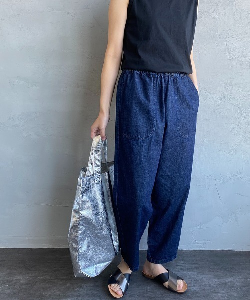 「DANTON」 デニムパンツ 36 ダークインディゴブルー レディース_画像7