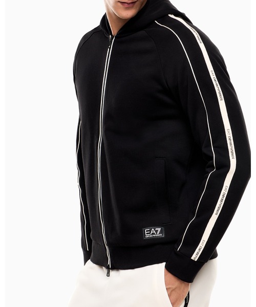 【EA7】ロゴ スウェット トレーナー ブラック / 送料無料 Ea7 Emporio Armani ロゴ スウェットシャツ | ブラック