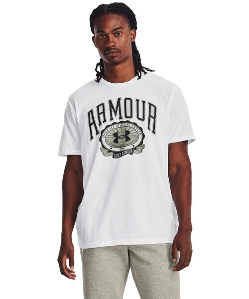 「UNDER ARMOUR」 半袖Tシャツ M ホワイト メンズ