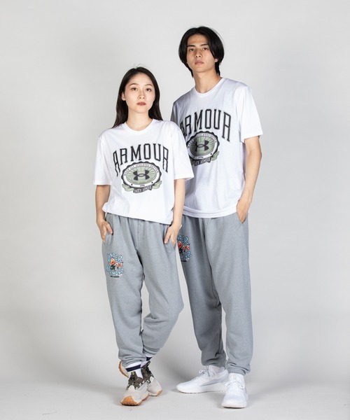 「UNDER ARMOUR」 半袖Tシャツ M ホワイト メンズ