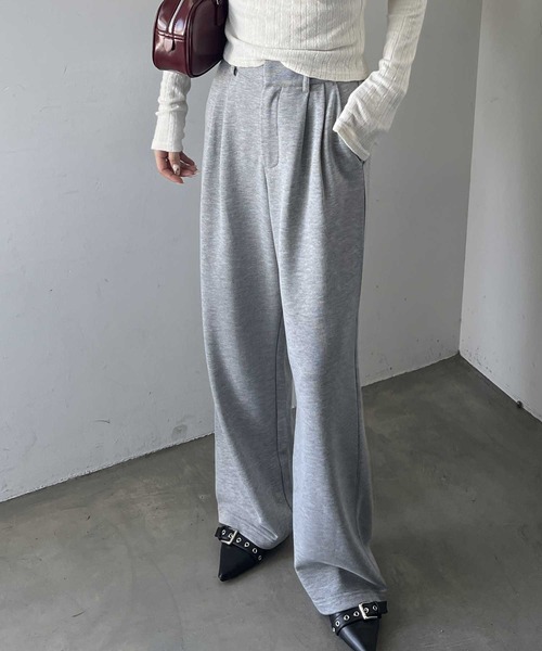 nelliy. ワイドパンツ スウェットパンツ ジャージ 2タックスウェット