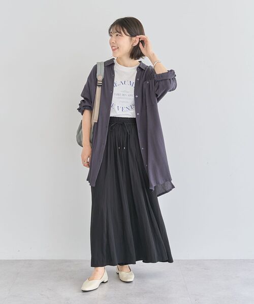 Green Parks（グリーンパークス） チュニック ターンバック長袖