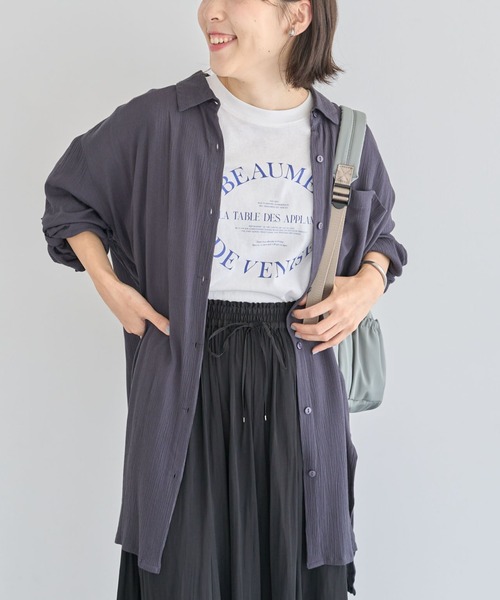 Green Parks（グリーンパークス） チュニック ターンバック長袖