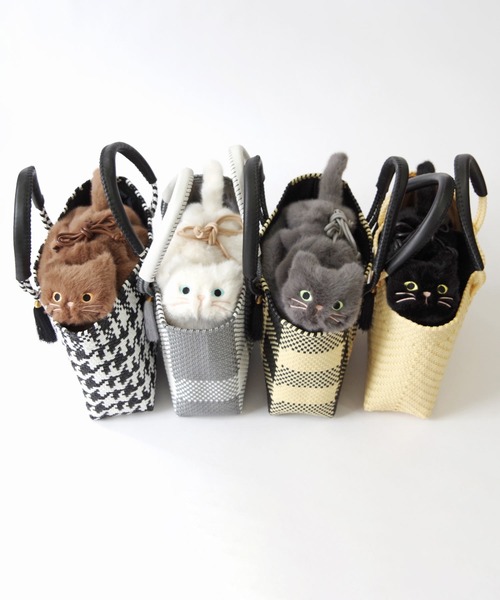 ショルダーバッグ バッグ WOVEN (ウーヴン) / エコファー ねこ 2WAY 
