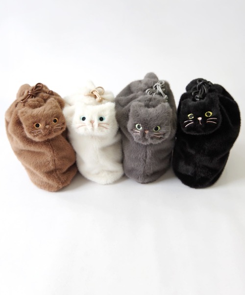 ショルダーバッグ バッグ WOVEN (ウーヴン) / エコファー ねこ 2WAY 