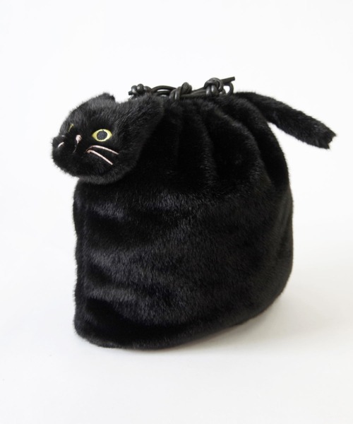 ショルダーバッグ バッグ WOVEN (ウーヴン) / エコファー ねこ 2WAY 