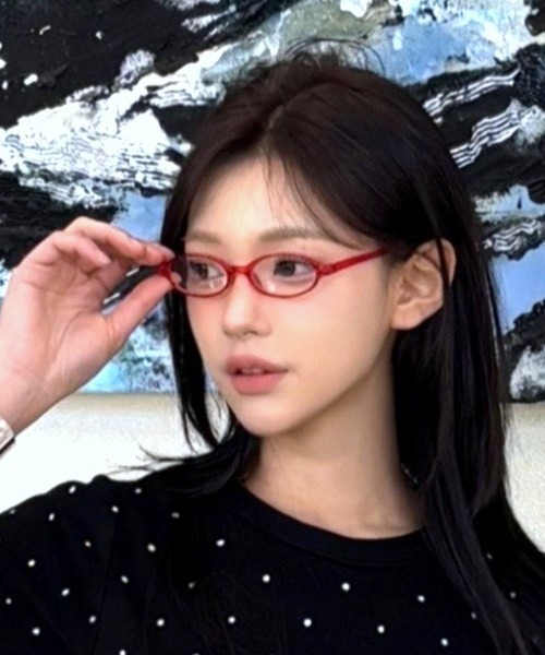 伊達メガネ メガネ 眼鏡 「Vini」オーバル スリムシルエット