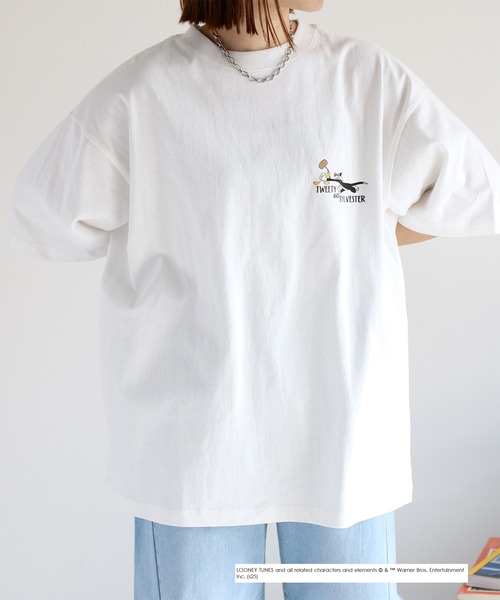 「TWEETY」 半袖Tシャツ M ホワイト レディース_画像2