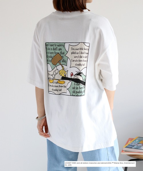 「TWEETY」 半袖Tシャツ M ホワイト レディース_画像3