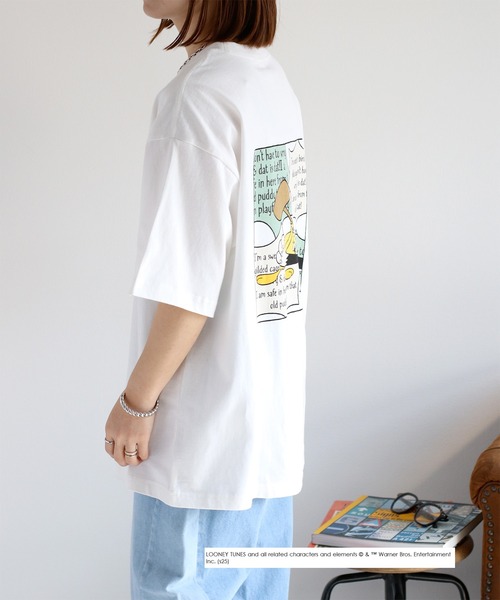 「TWEETY」 半袖Tシャツ M ホワイト レディース_画像5