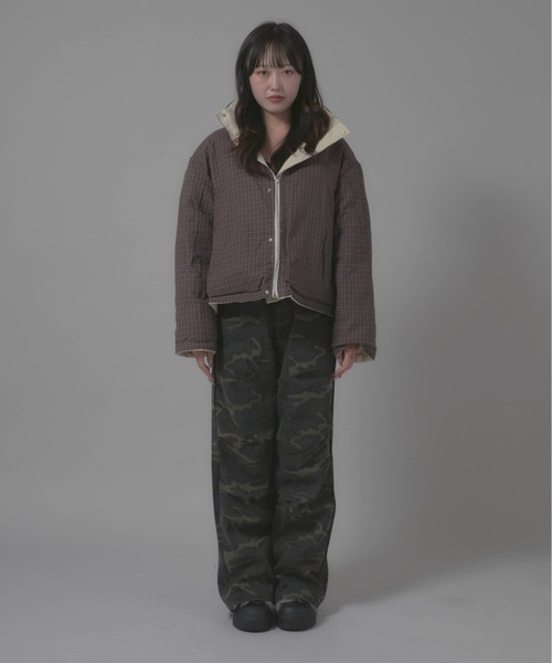 Chick ダウンコート ダウンジャケット Short-Length Reversible Design