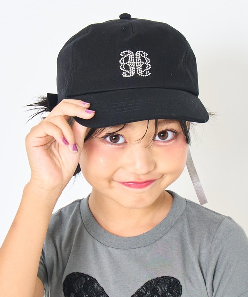 ANAP kids キャップ 帽子 ラインストーンモチーフキャップ