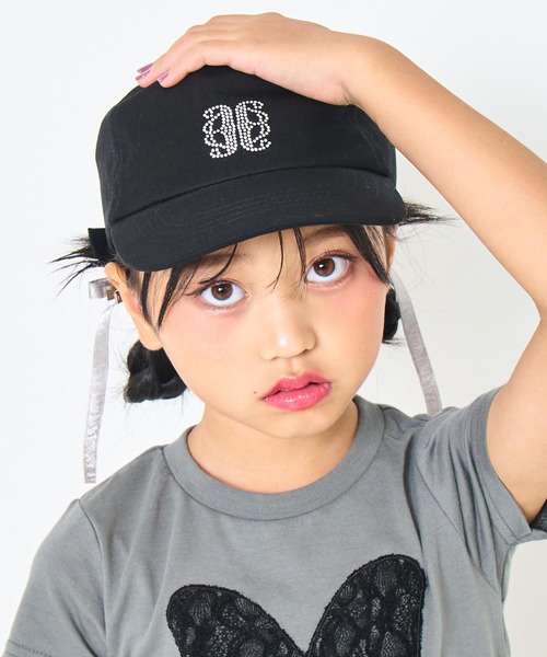 ANAP kids（アナップキッズ） キャップ 帽子 ラインストーンモチーフ