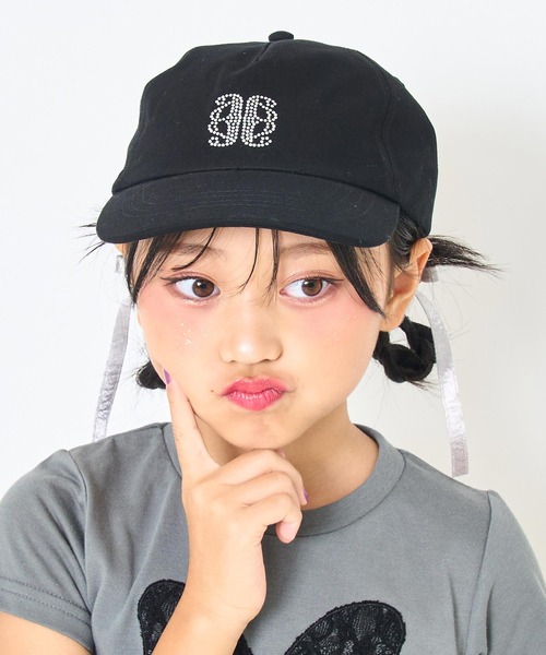 ANAP kids（アナップキッズ） キャップ 帽子 ラインストーンモチーフ
