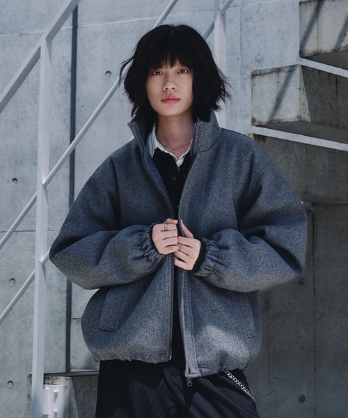 Theory今期新作ブルゾン人気ベージュS入手困難 Adoon plain ブルゾン アウター STAND NECK SHAGGY BLOUSON / スタンド