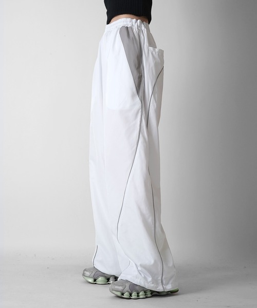 Confirm（コンファーム） パンツ Y2K 切替パイピングサイドライン 裾