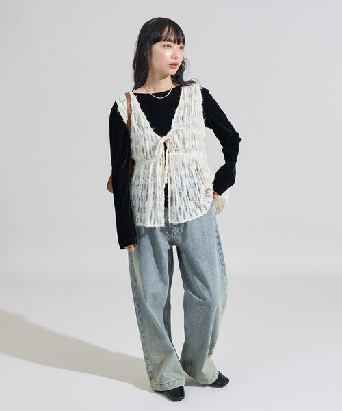 ロージーモンスター　2wayドッキングジレ　ベスト FREAK'S STORE（フリークスストア） ベスト ジレ 2WAY フェザー
