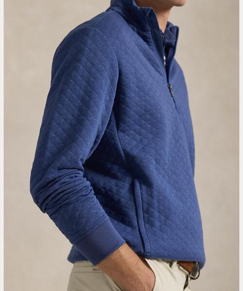 RLX トレーナー スウェット キルテッド ダブルニット モックネック