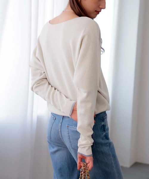 2wayニットセーター X-girl（エックスガール）の「ZEBRA 2WAY KNIT CARDIGAN（ニット