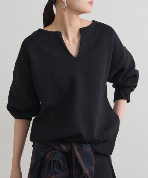ニット セーター 「@_shirabe.s_コラボ」スウェットライクスキッパーニット レディース | Loungedress | 02