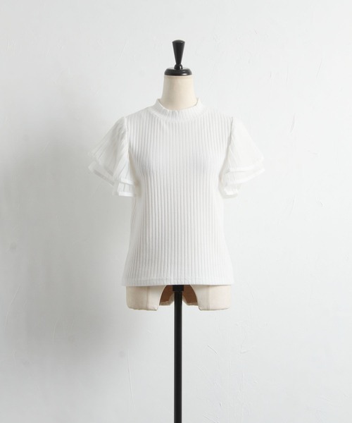 「tocco closet」 半袖カットソー M ブラック レディース_画像3