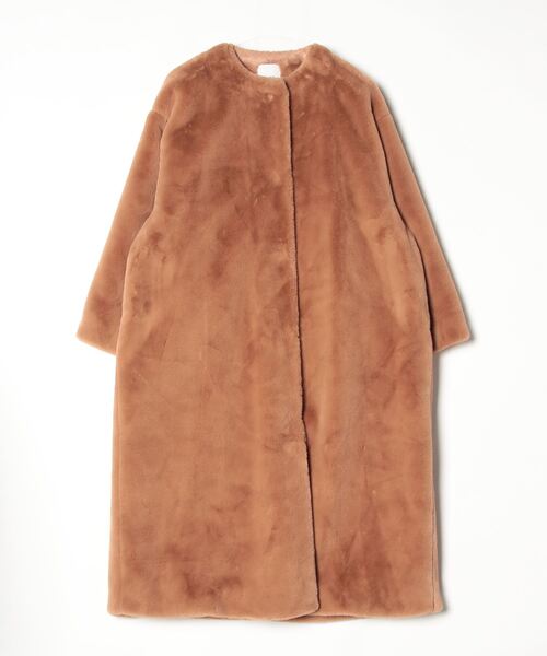 CLANE（クラネ） ノーカラーコート 1 ブラウン レディース : ZOZOTOWN